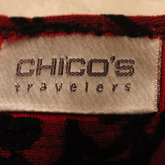 Beautiful Red and Black Chico's Travelers Tank Size 3 (XL) - Picture 2 of 12